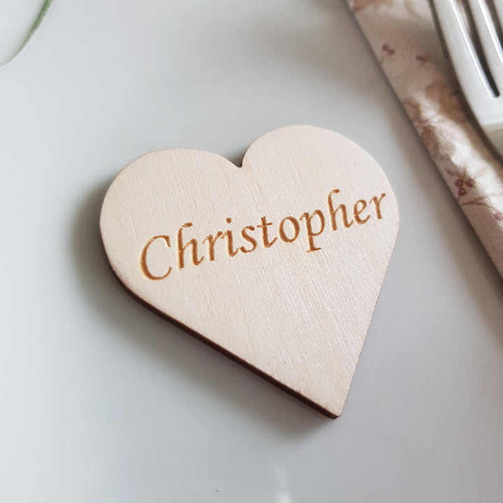 Rustic Wedding Name Place Settings, Wedding Favours, Personalised Placement Cards Natural Wedding Wooden Table Decoration