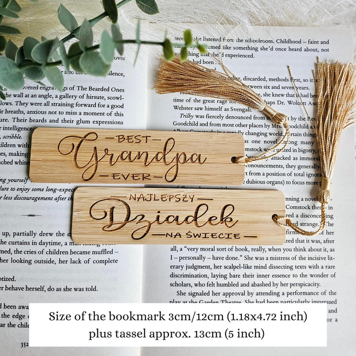 Personalised Wooden Bookmark – Handmade Eco Friendly Bamboo Gift, Compact Size for Book Lovers