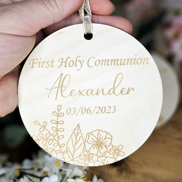 Personalised First Holy Communion Keepsake - Wooden Rustic Gift - Pamiatka Pierwszej Komunii Swietej - Baptism Christening Confirmation