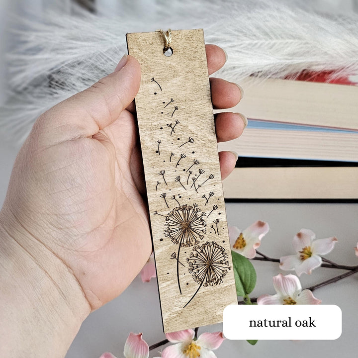 Personalised Floral Engraved Wooden Bookmark - Thoughtful Gift for Book Lovers Mothers Day  Graduations