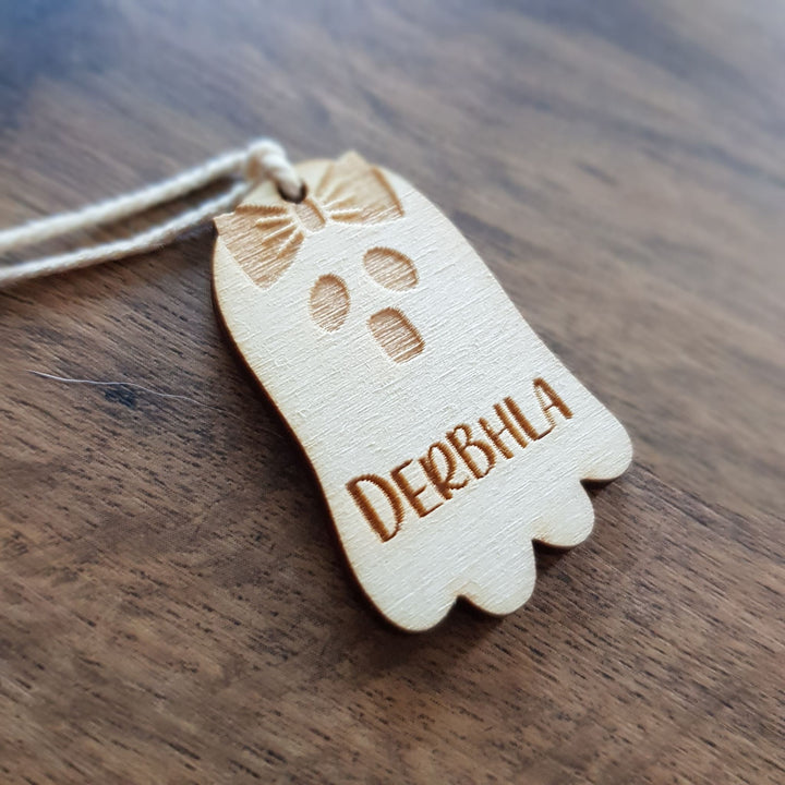 Personalised Halloween Basket Tags - Wooden Keepsake Gift Tags