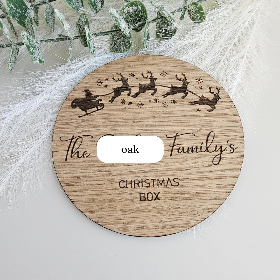 Personalised Babys First Christmas Plaque  Milestone Card Photo Prop for Christmas Eve Box
