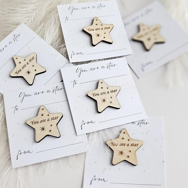 Wooden Star Token - Youre a Star Teacher Gift  End of Year Keepsake  Graduation Present for Students