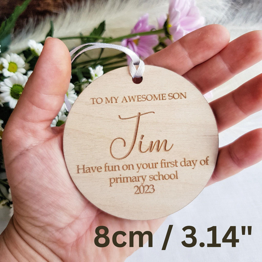 Personalised First Day of School Plaque - Nursery Preschool Wooden Ornament
