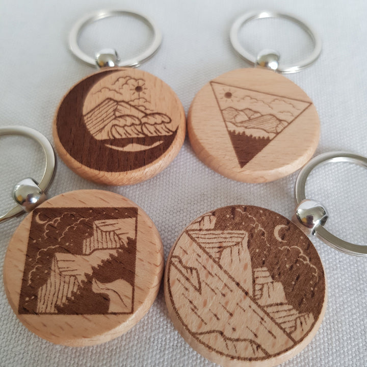 Personalised Wooden Keyring Adventure Awaits, Travel in Style, Travelers Gift