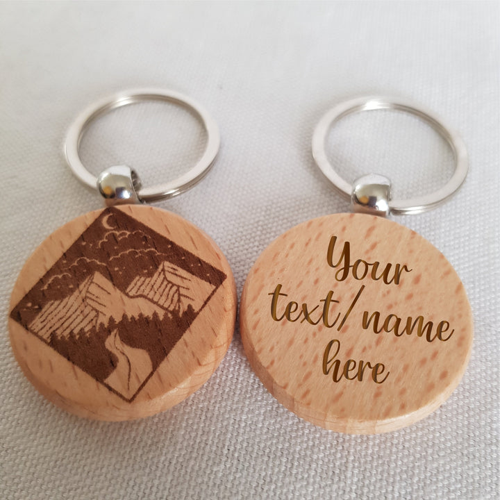 Personalised Wooden Keyring Adventure Awaits, Travel in Style, Travelers Gift