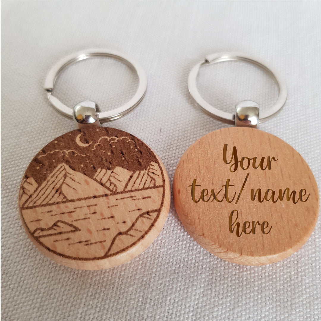 Personalised Wooden Keyring Adventure Awaits, Travel in Style, Travelers Gift