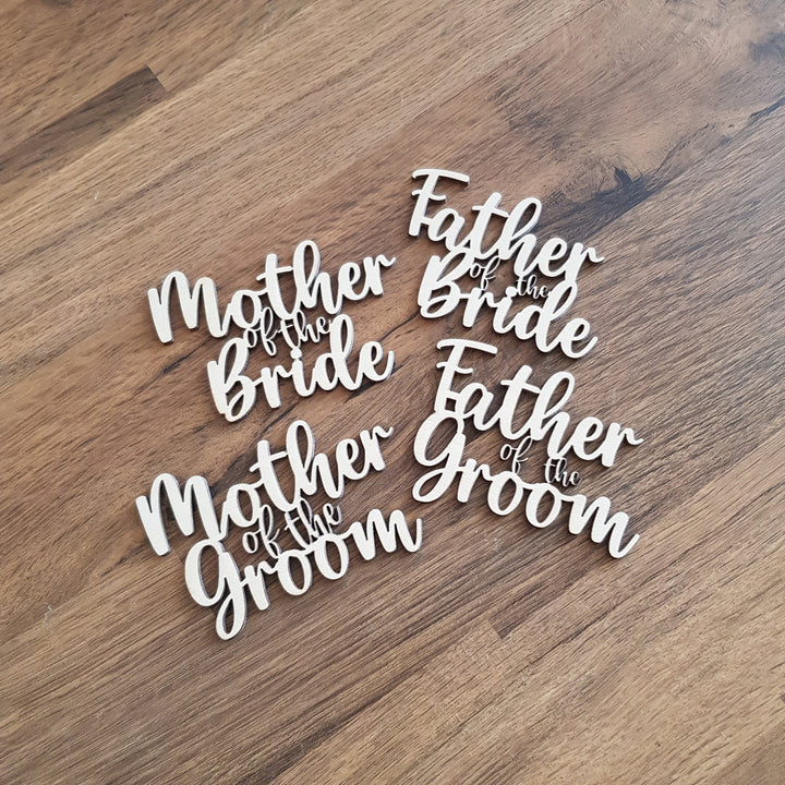 Rustic wood names / words - laser cut out