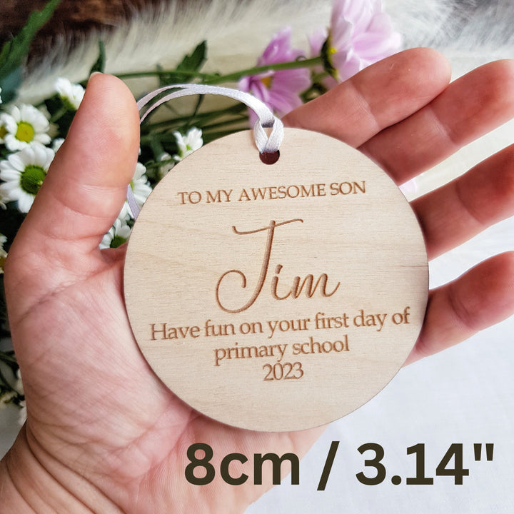 First Day of Nursery Preschool, Personalised Reception 1st Day of School Plaque, Social Media Flat Lay Prop, Wooden engraved Ornament