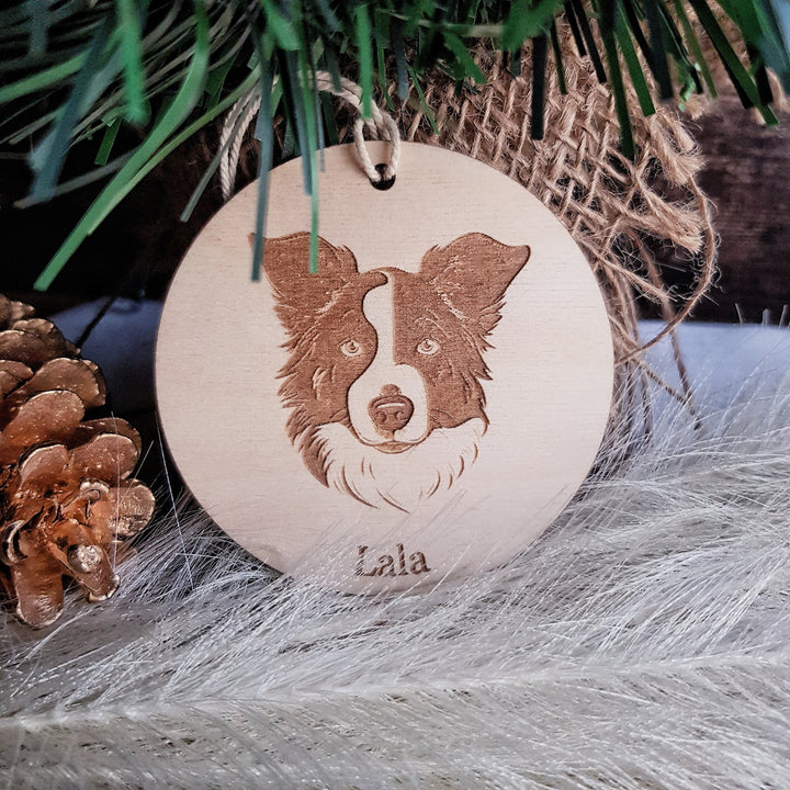 Christmas Personalised Dog Bauble - Tree Decoration Keepsake, Pet Festive Ornament - Various Breeds