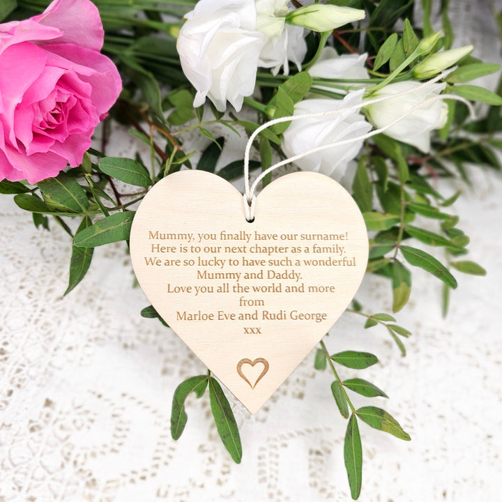 Personalised with own message gift tag - heart