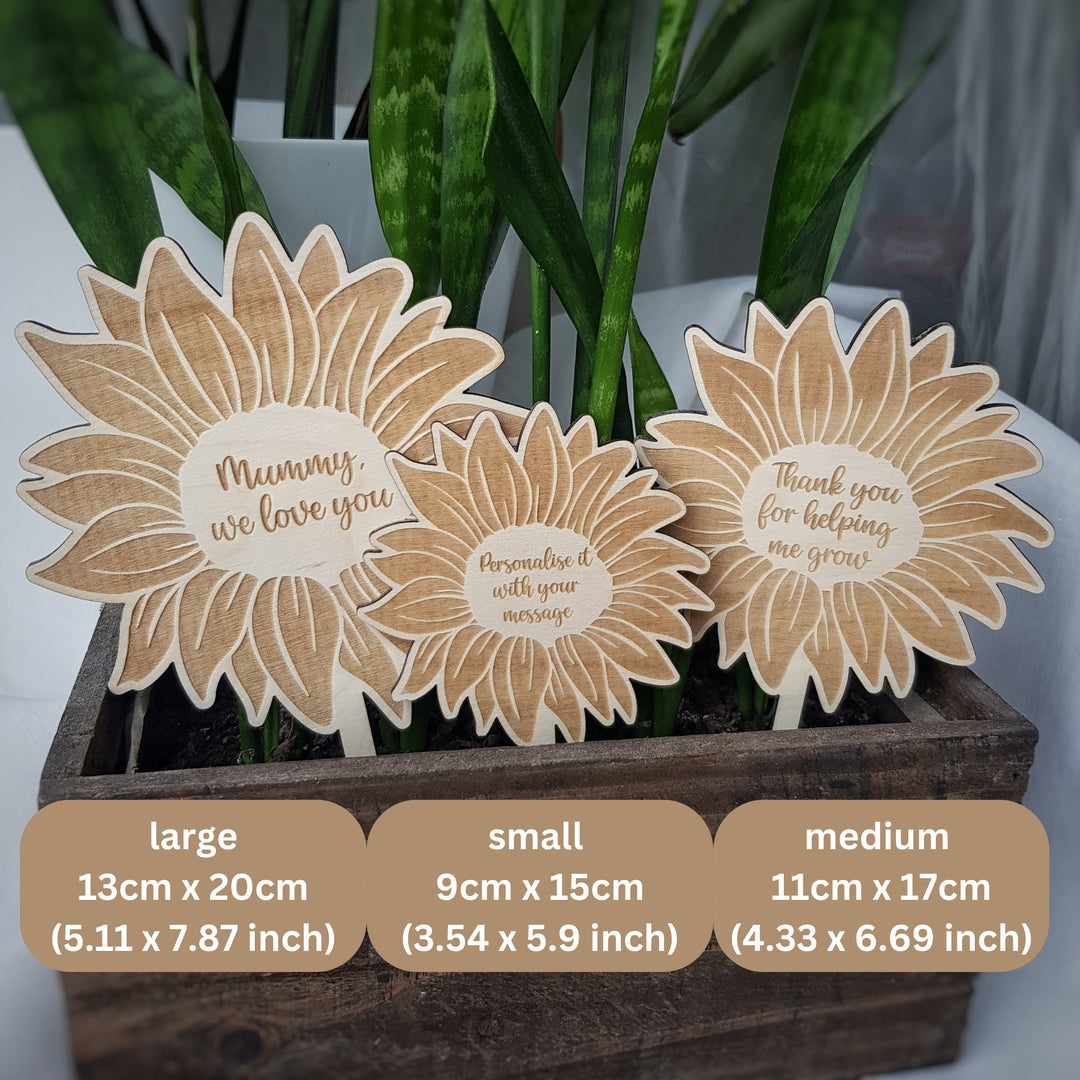 Personalised Sunflower Plant Lover Gift Tag