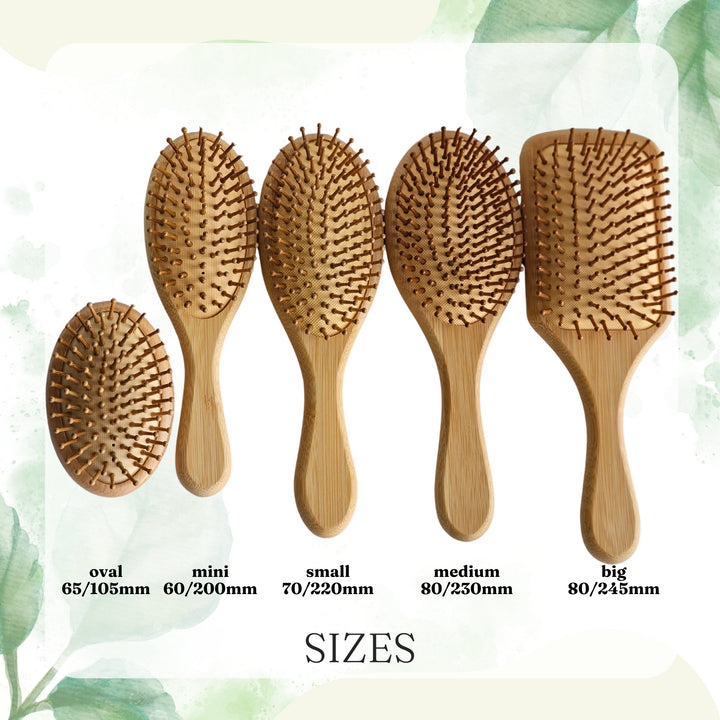 Eco friendly bamboo hairbrush, Personalised with your name,