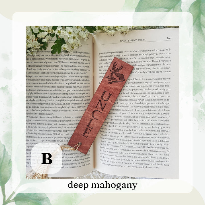 Personalised Wooden Bookmark for a Hunter