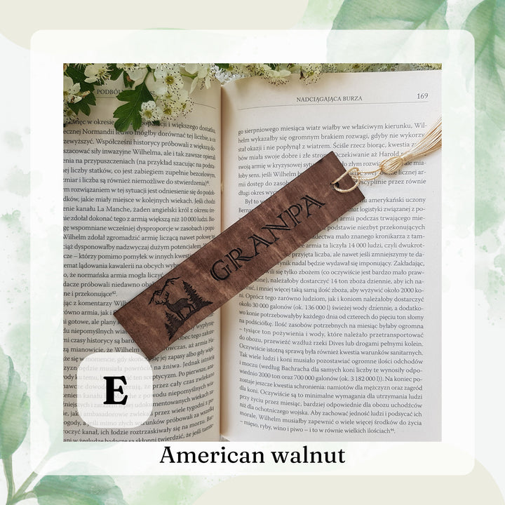 Personalised Wooden Bookmark for a Nature Enthusiast