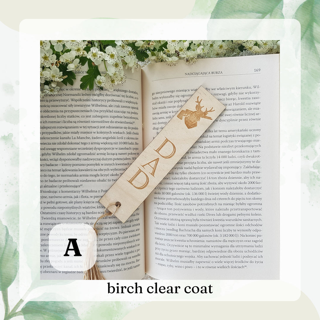 Personalised Wooden Bookmark for a Hunter