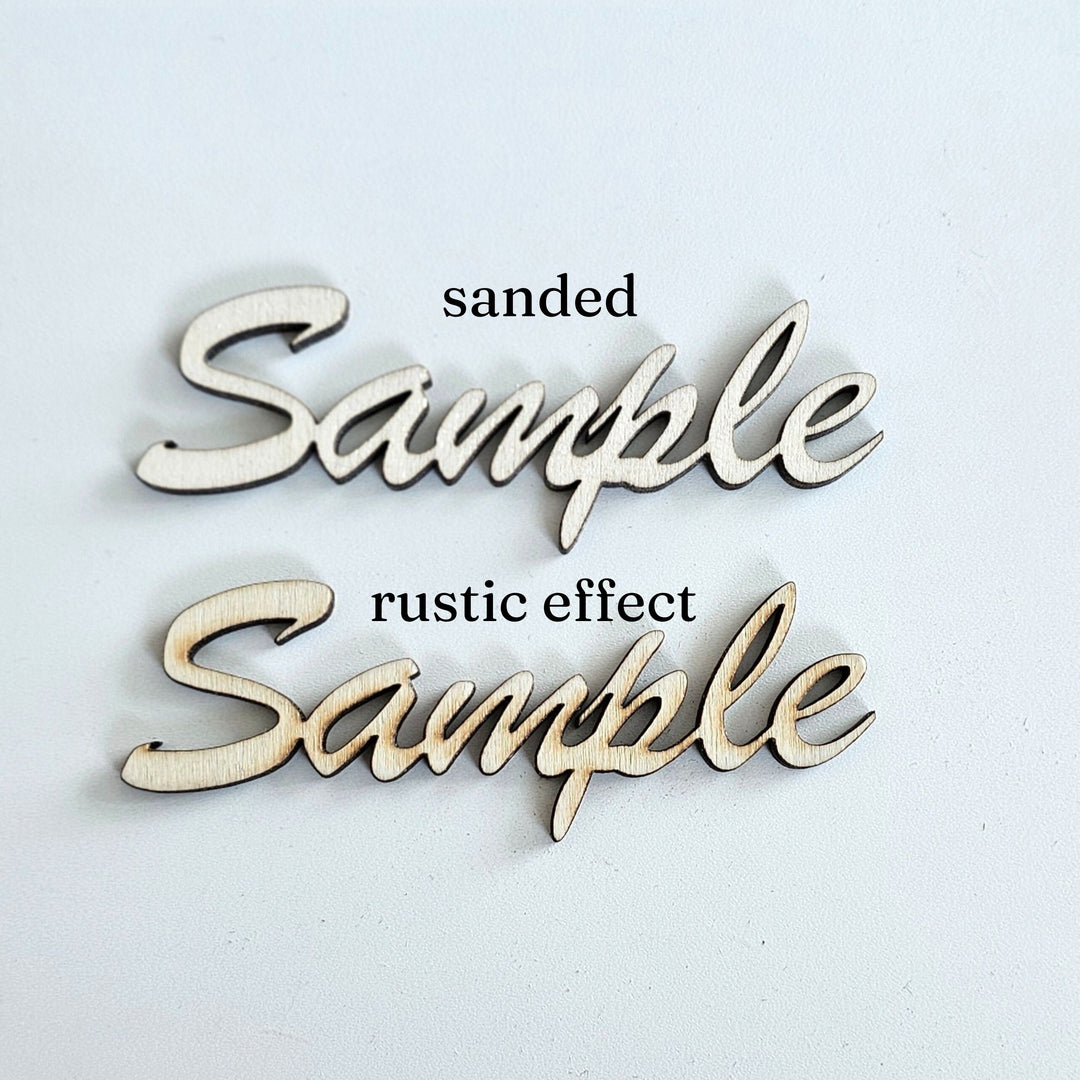 Rustic wooden names / words - custom laser cut