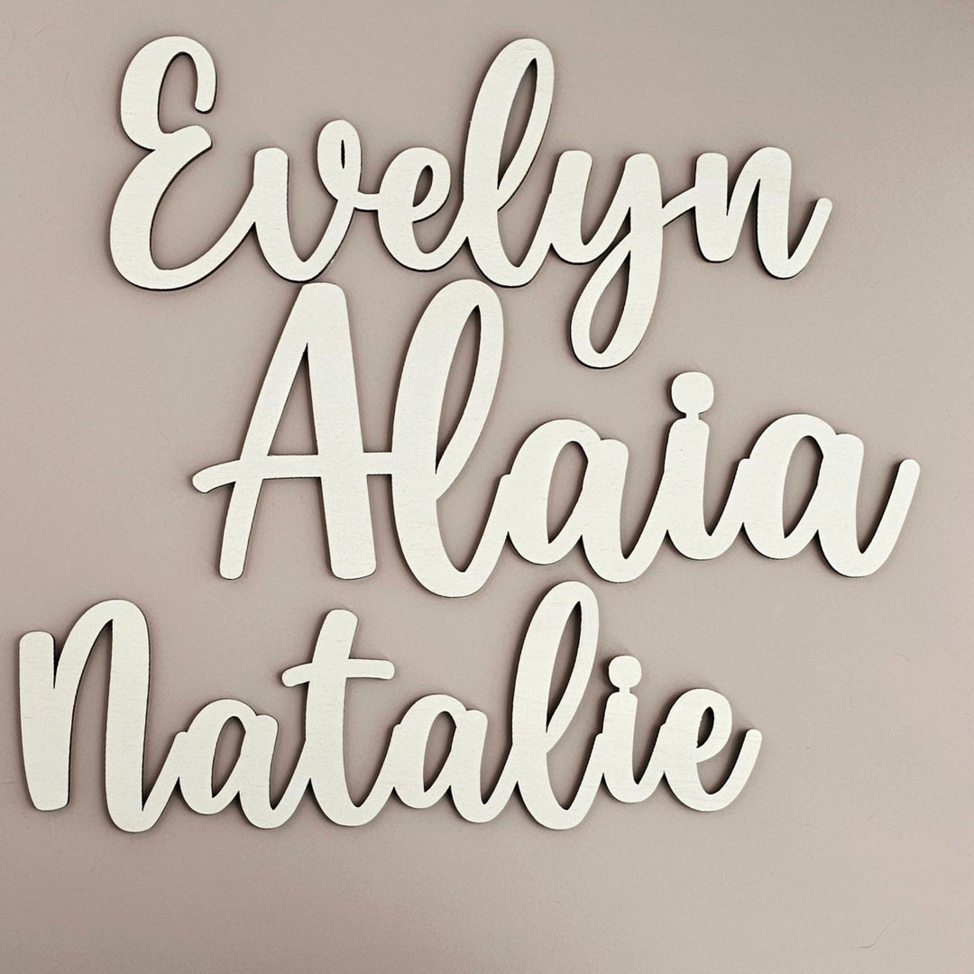 Personalised Wooden Name Sign, Various sizes 15-40cm wide, Custom Wall Art, Baby Kids Bedroom Name Sign, Door sign, Toy Box sign, Craft sign