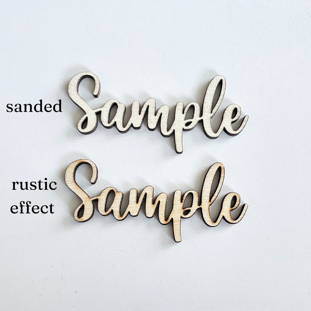 Rustic wood names / words - laser cut out