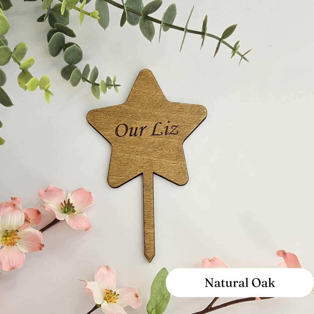 Personalised Star Shape Plant Gift Tag - Star shape