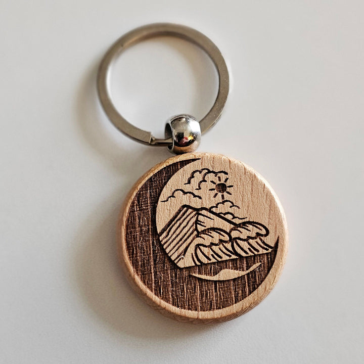 Personalised Wooden Keyring Adventure Awaits, Travel in Style, Travelers Gift