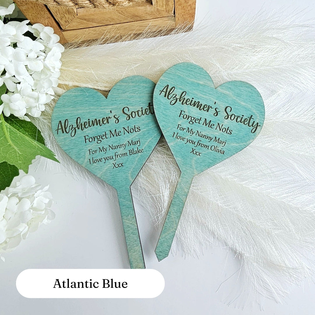 Personalised wooden plant gift tag - Heart shape