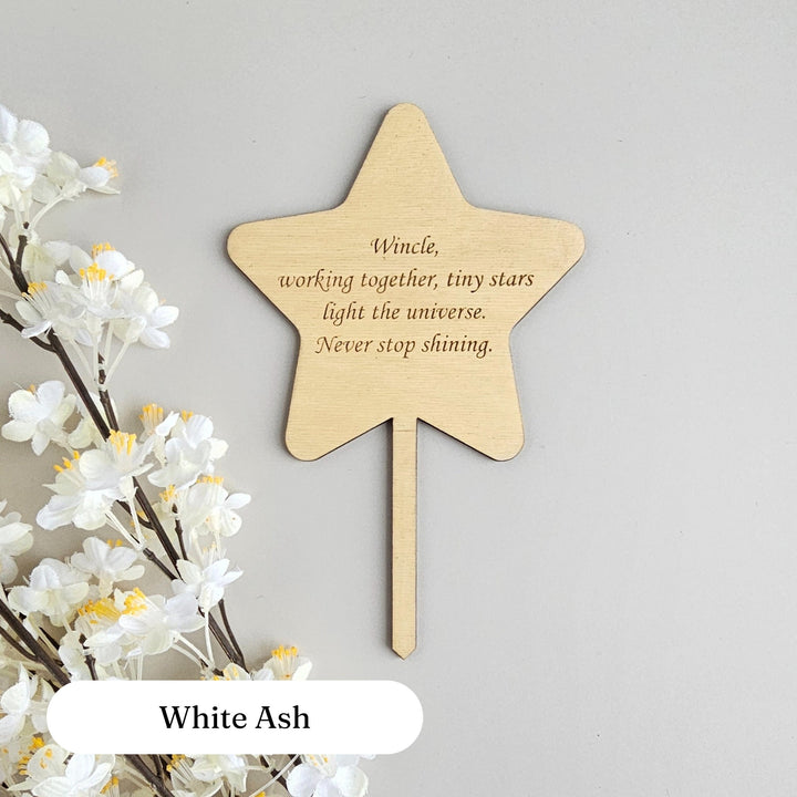 Personalised Star Shape Plant Gift Tag - Star shape