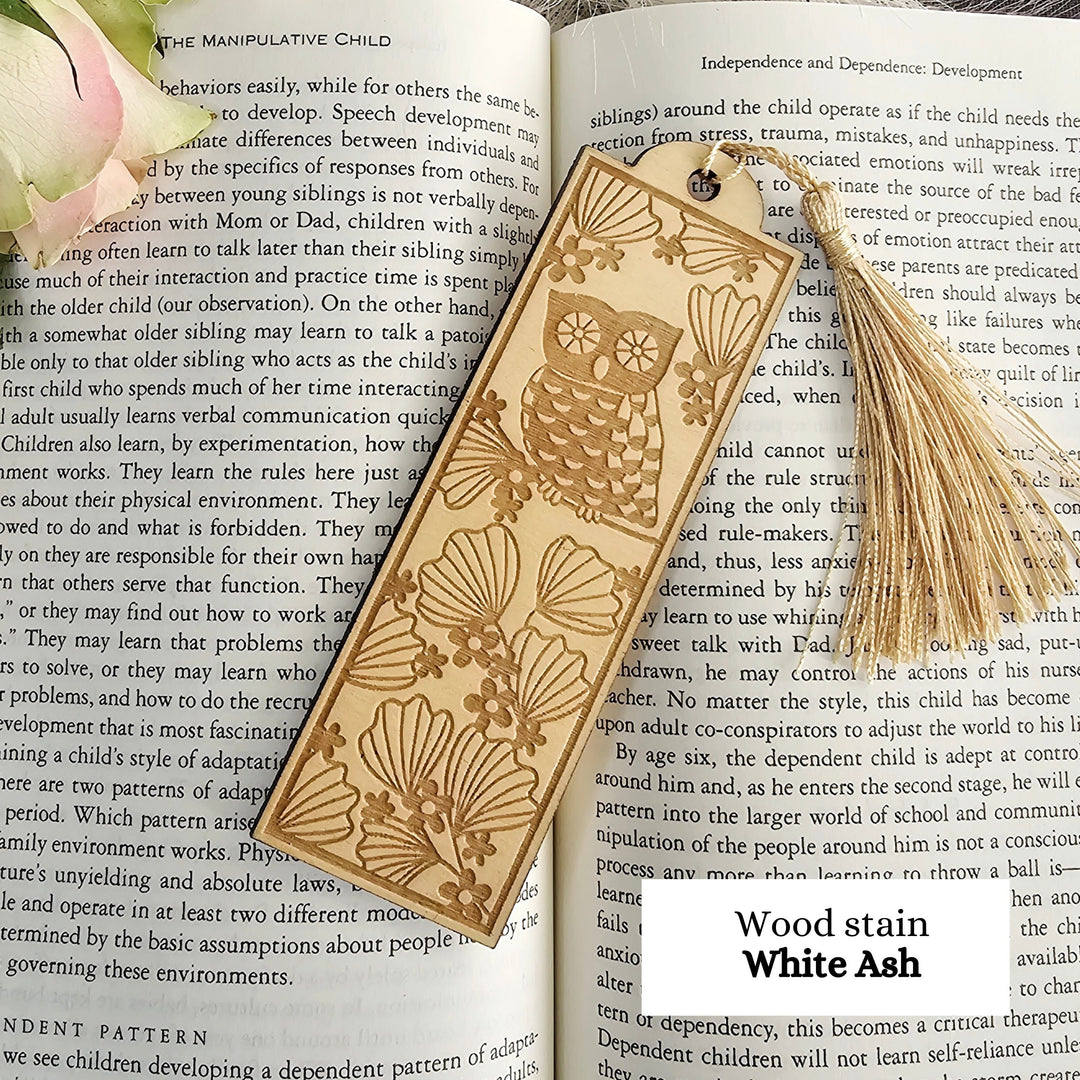 Owl Wooden Bookmark, Personalised Laser Engraved Book Lover Gift