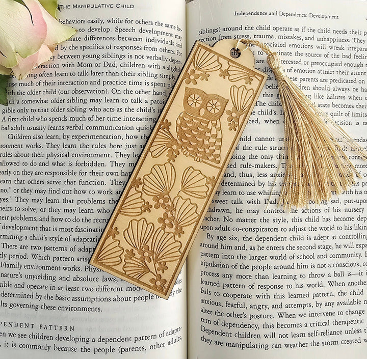 Owl Wooden Bookmark, Personalised Laser Engraved Book Lover Gift