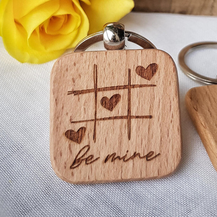 Wooden Keyring - Be Mine