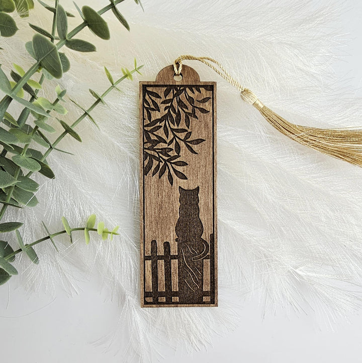 Personalised Cats Wooden Bookmark, Laser Engraved Book Lover Gift - Birthday, Children, Adults, Teacher, School Leavers, Animals Friends