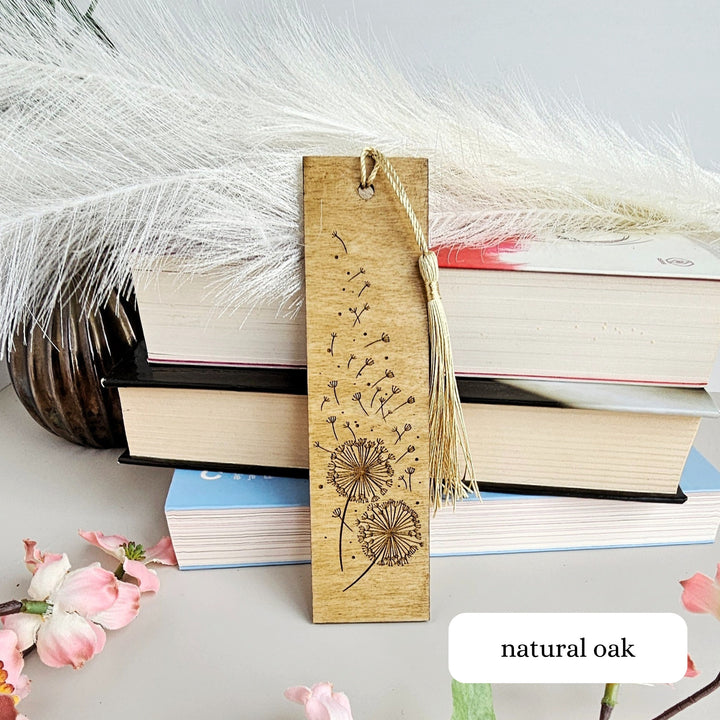 Floral Wooden Bookmark - Personalised Book Lover's Engraved Gift