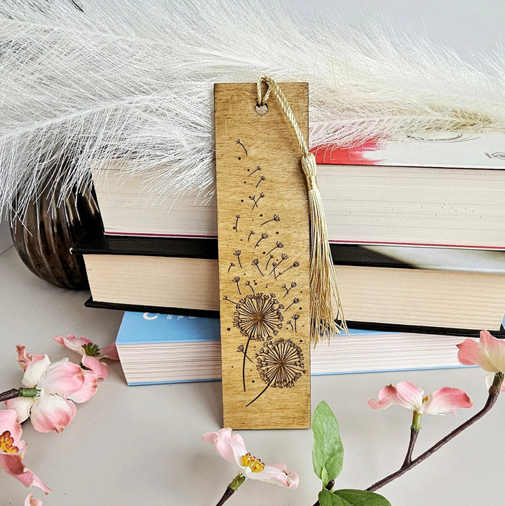 Floral Wooden Bookmark - Personalised Book Lover's Engraved Gift