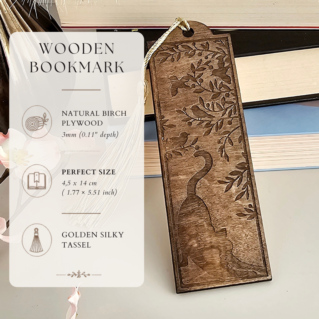 Cat Wooden Bookmark – Custom Engraved Bookmark for Book Lovers